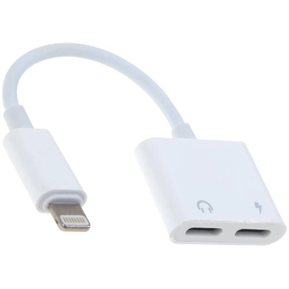 Dual Apple 8 - Pin Adapter 2 in 1 Splitter Audio Earphone Charger for iPhone - AllTech