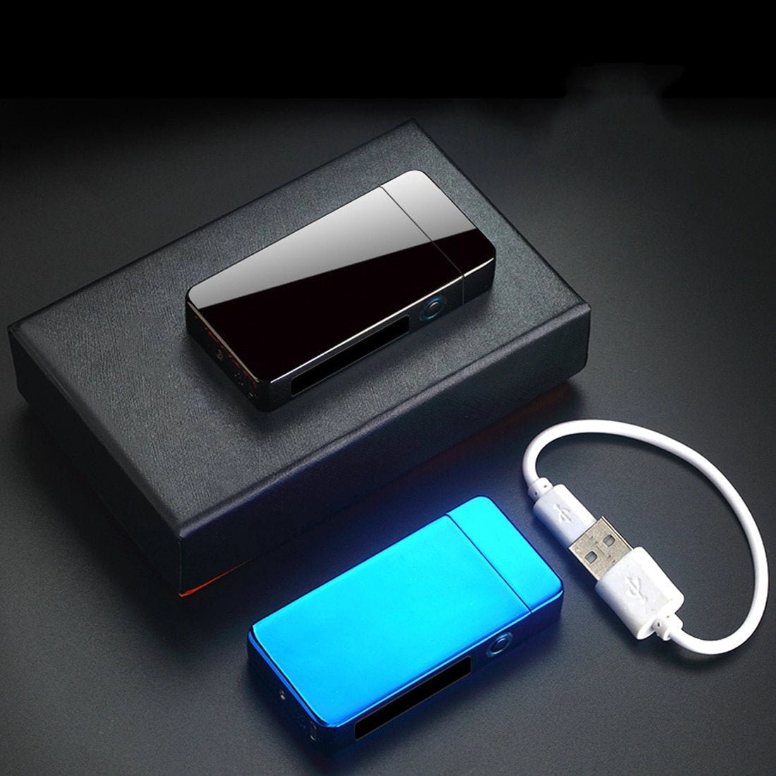 Dual Arc Plasma Lighter Electric Flameless Windproof USB Rechargeable Lighters With LED Power Display - AllTech