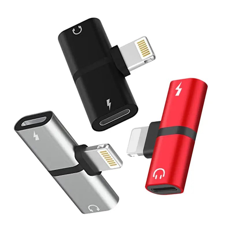 Dual Aux Audio Charge Adapter Converter Splitter iPhone 7 8 X & iOS 11 or Later - AllTech