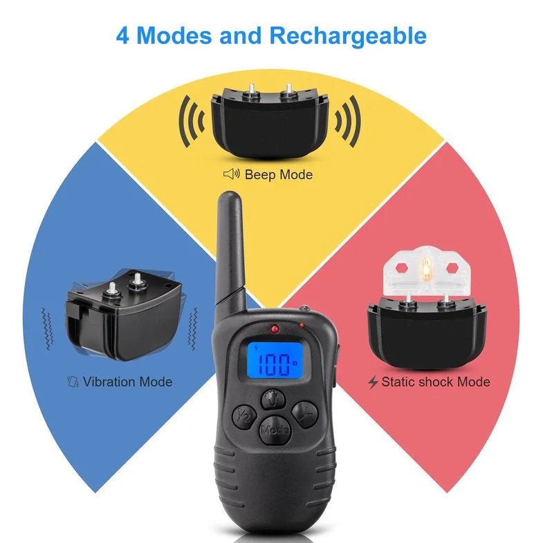 Dual Humane Dog Training Collar with Beep and Vibration Waterproof Rechargeable - AllTech