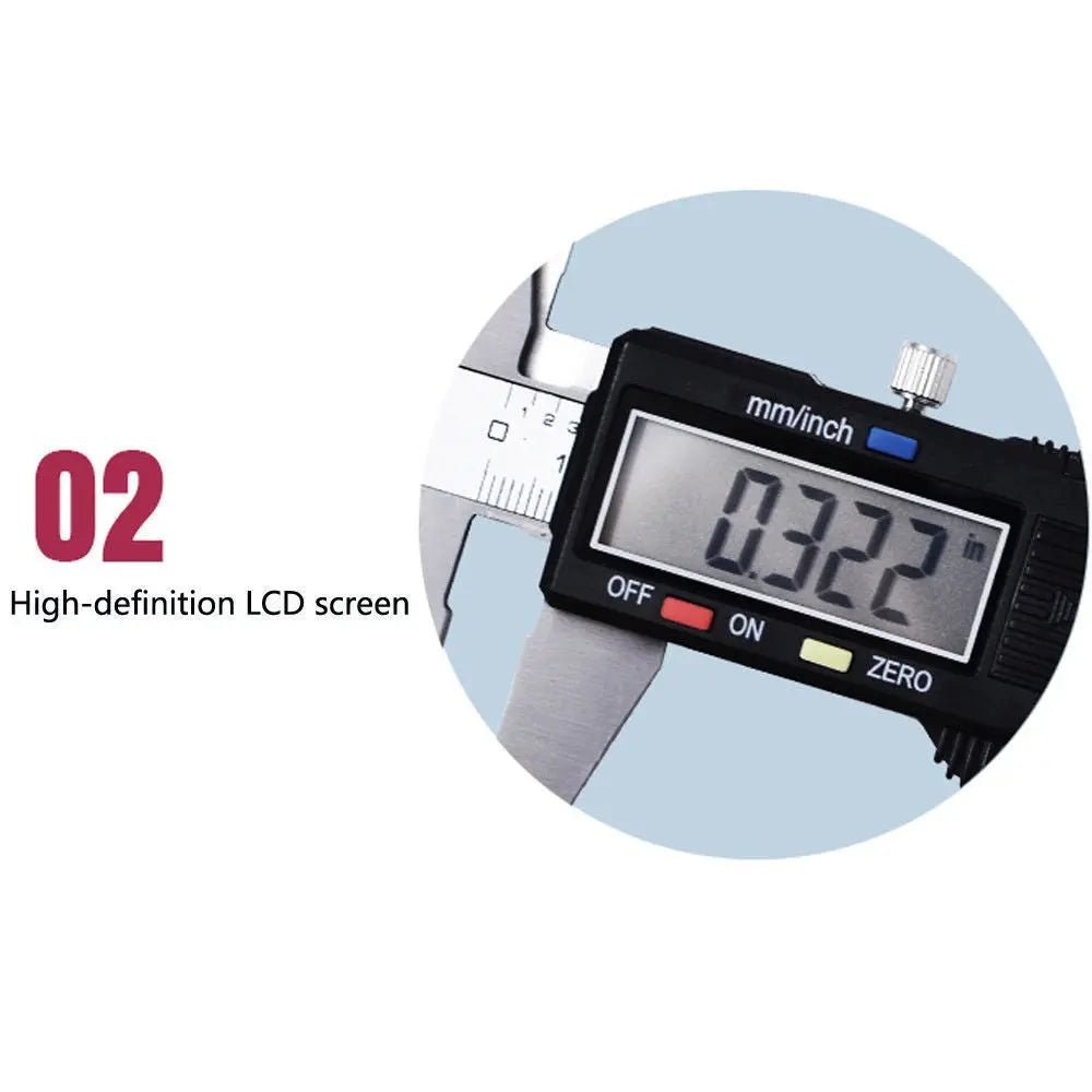 Electronic Digital Vernier Caliper Depth Gauge Micrometer Measurement 150mm 6 - in - AllTech