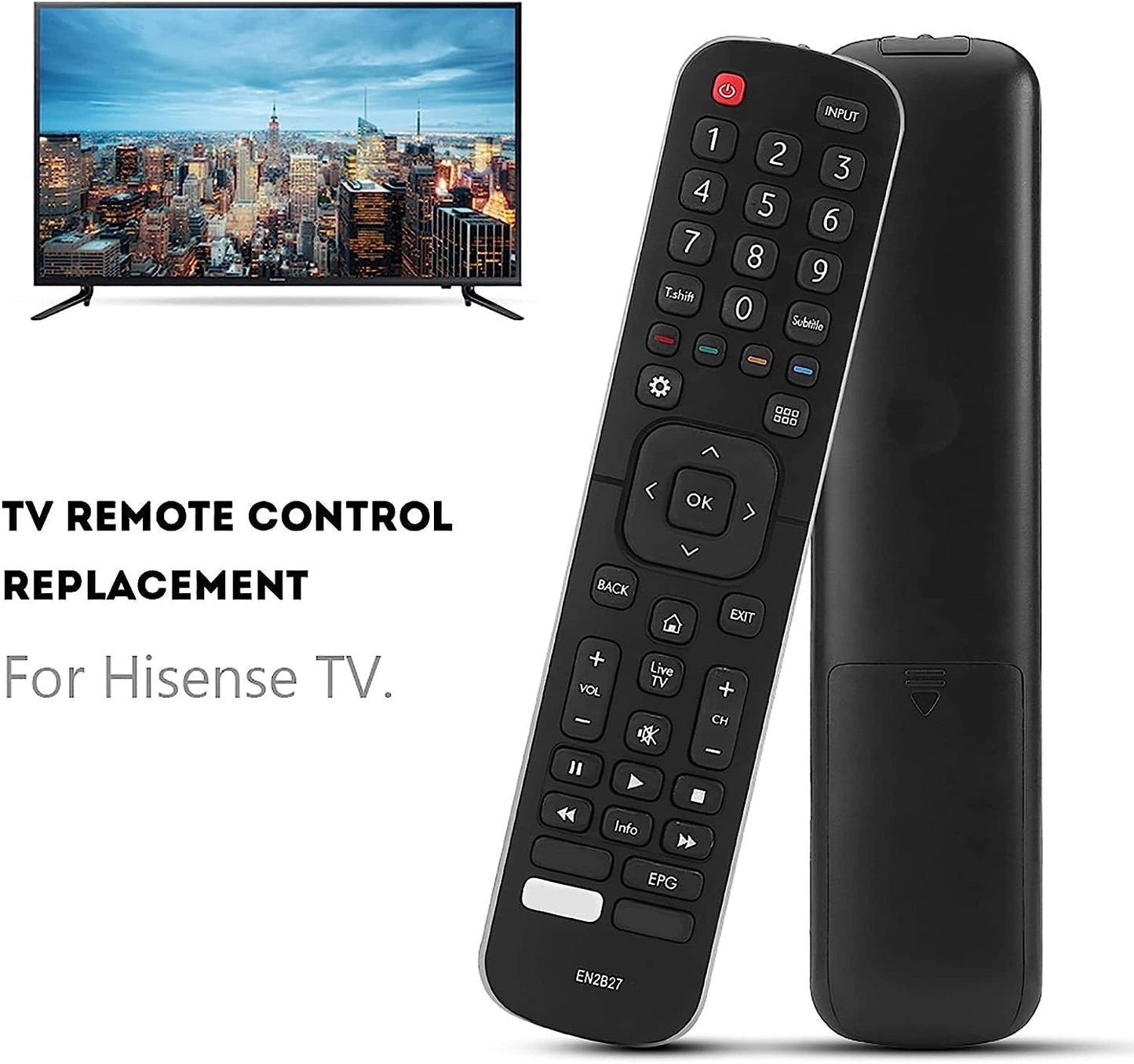 EN2B27 HISENSE TV Remote Control Replacement EN - 2B27 RC3394402 01 3139 238 - AllTech