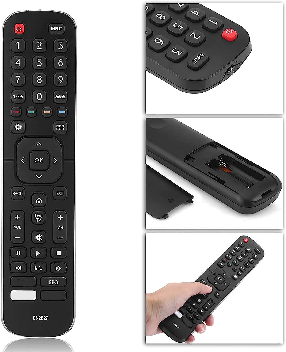 EN2B27 HISENSE TV Remote Control Replacement EN - 2B27 RC3394402 01 3139 238 - AllTech