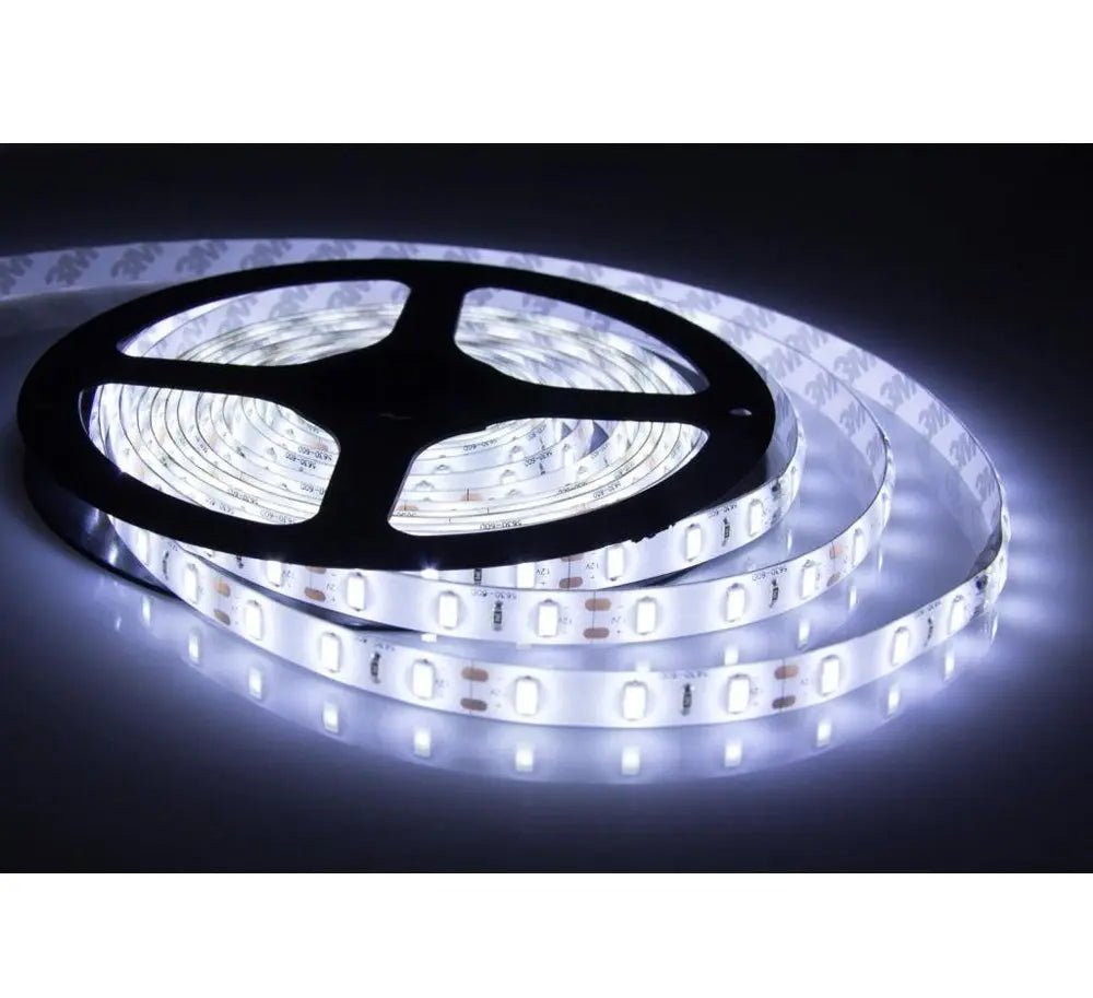 Flexible LED Strip Lights 5m Warm/Cool White Bright 5050 12V Waterproof - AllTech