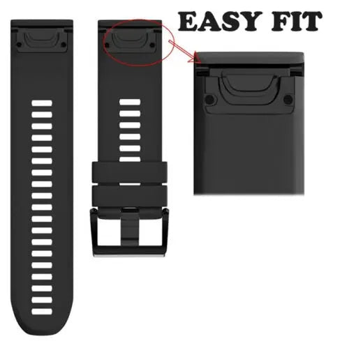 Garmin FENIX5X Plus Replacement Strap band Quick Fit 22mm Watch Bands Silicone - AllTech