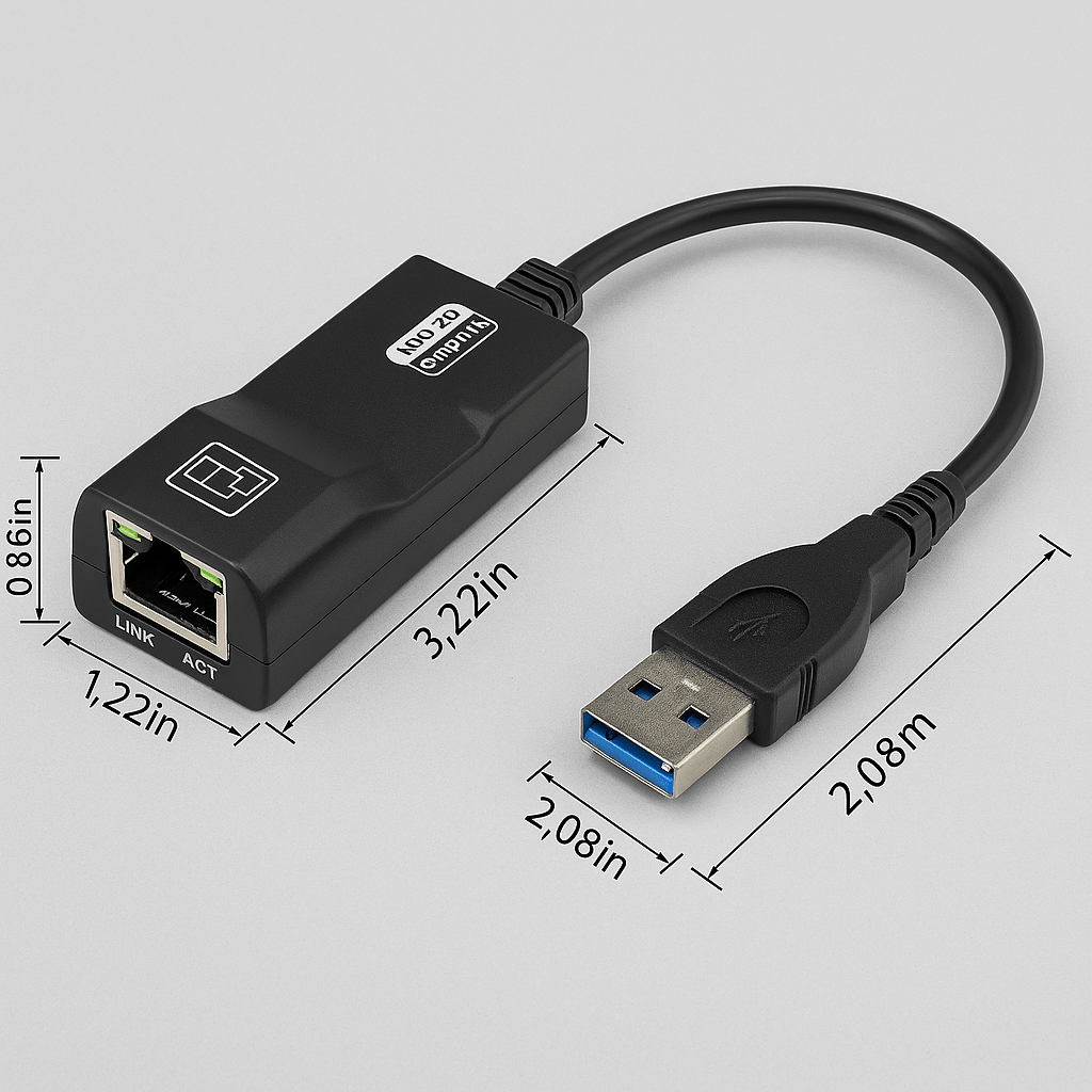 Gigabit Speed USB 3.0 to RJ45 LAN Adapter – High - Speed 1000Mbps Ethernet Converter (AU) - AllTech