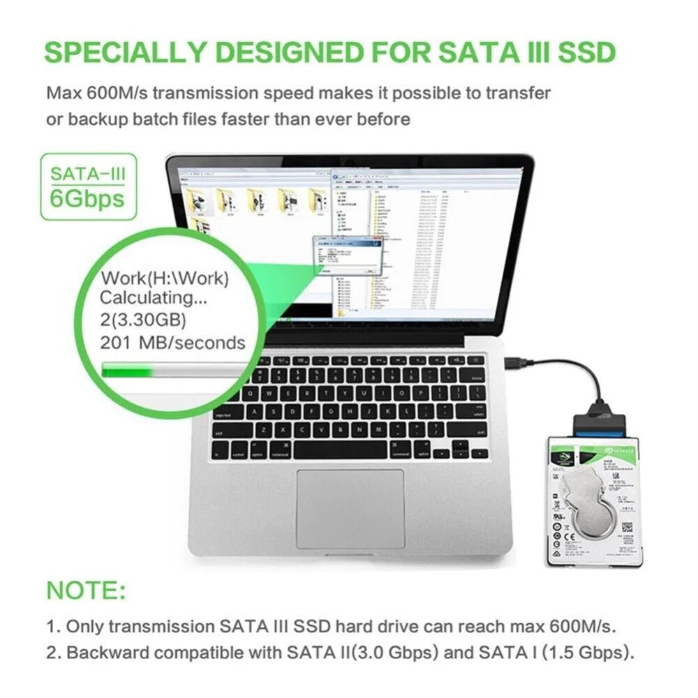 HDD External Converter Cable USB 3.0 to SATA for 2.5" Hard Drive SSD SATA III - AllTech