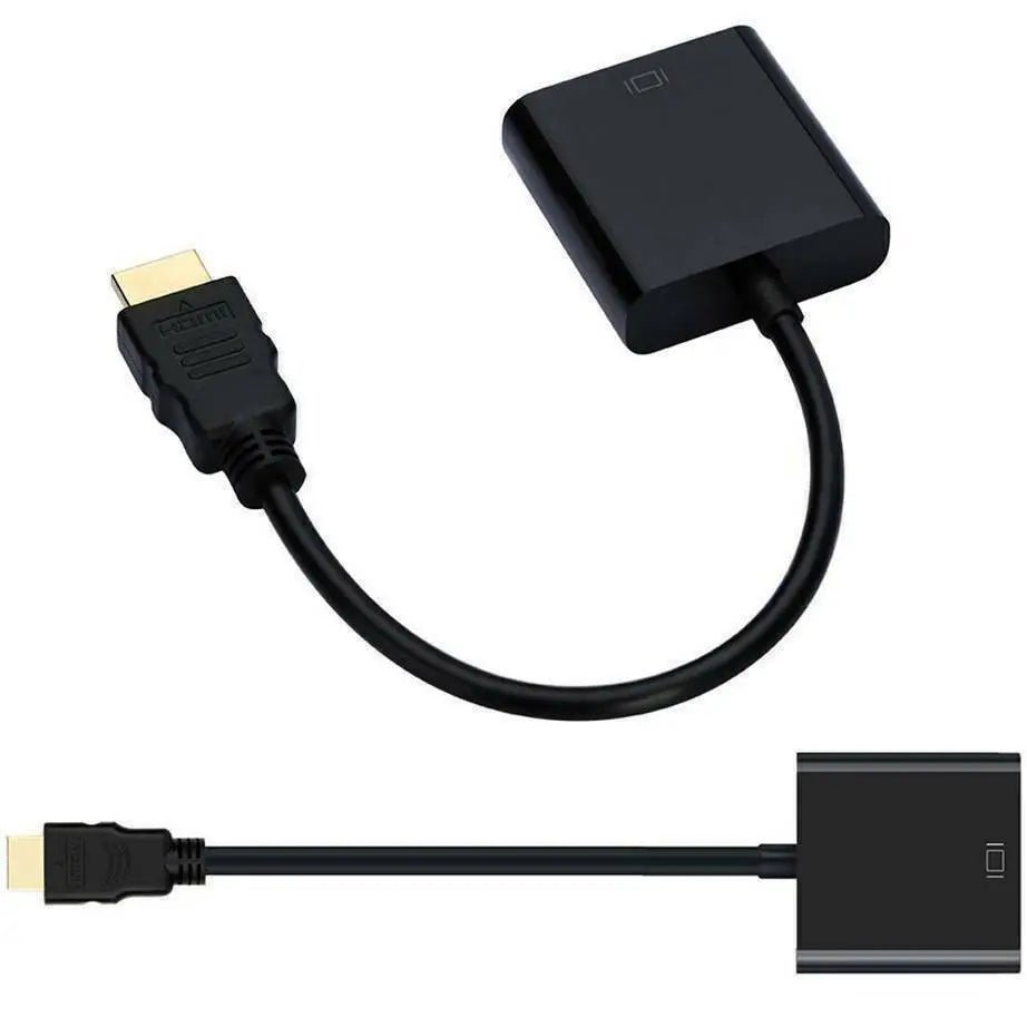 HDMI Male Input to VGA Female Output Adapter Full HD 1080P Video Converter - AllTech