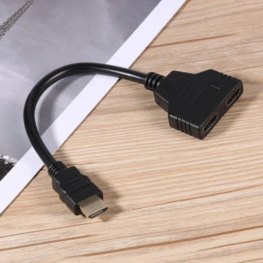 HDMI Splitter Y Adapter 1 in 2 Out Dual Output Cable Adapters Full HD 1080p - AllTech