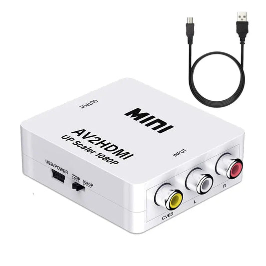 HDMI to RCA AV/CVSB LR Scaler Video Adapter 1080P HDMI2AV MiniHD Video Converter - AllTech