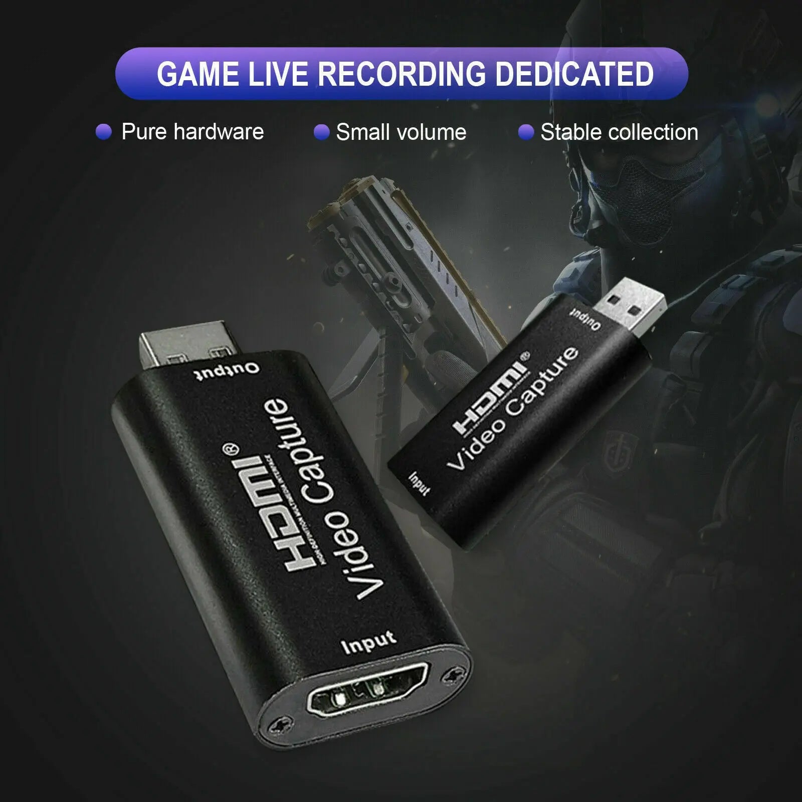 HDMI Video Capture Card to USB 2.0 1080p HD Recorder Video Game Livestreaming - AllTech