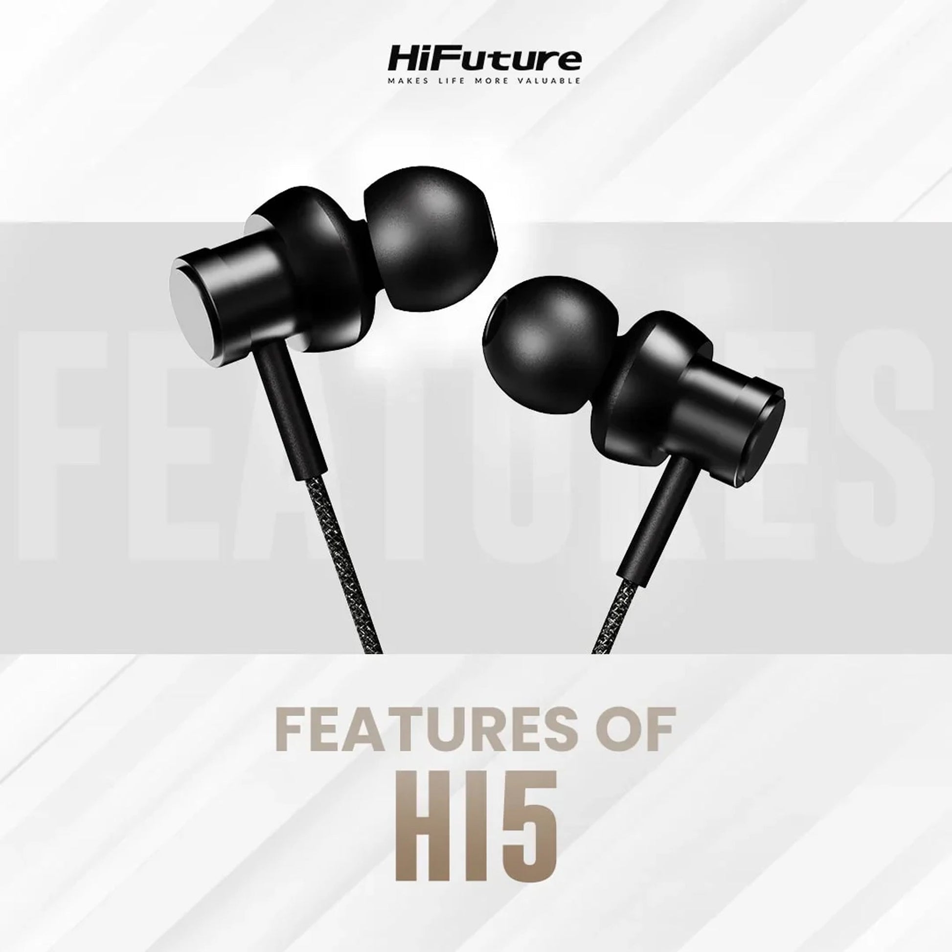 HIFUTURE Hi5 Earphone - Hi-Resolution Audio On-Ear Type C Headphones - AllTech