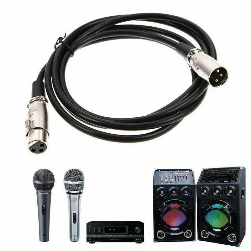 Microphone Cable Audio Cord XLR Patch Lead 3 - Pin Male to Female Extension - AllTech