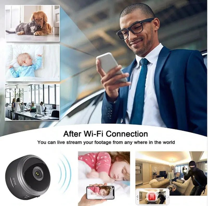 Mini IP WiFi Camera Wireless HD 1080P Network Monitor Security Cam - AllTech