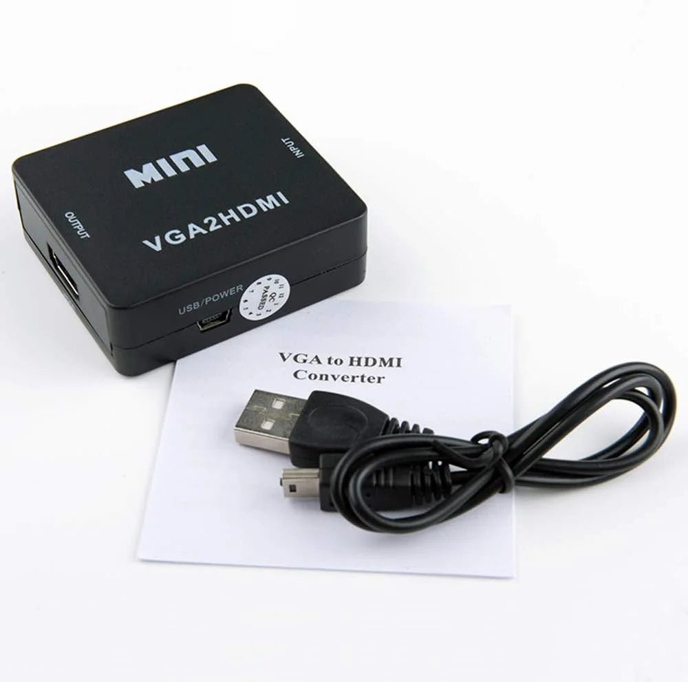 Mini VGA to HDMI 1080P HD Video Converter Adapter Micro USB Power - AllTech