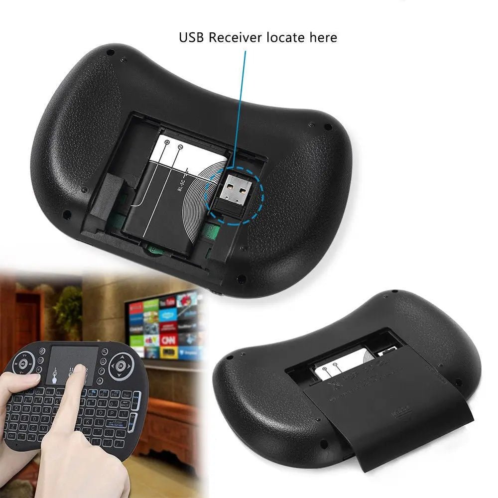 Mini Wireless RGB Keyboard 2.4GHz for Smart TV/PC/Android with Touchpad - AllTech