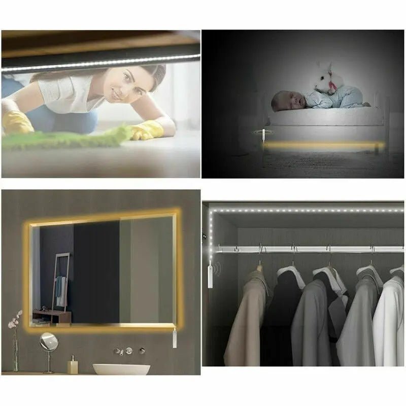 Motion Sensor LED Strip Light PIR Cool White Colour For Wardrobes and Cabinets - AllTech