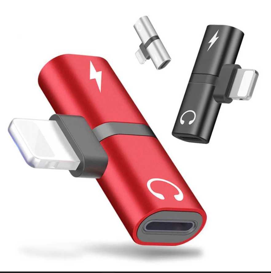 NEW Mini Dual Aux Audio and Charging Adapter Splitter for iPhone 14 13 12 11 X - AllTech