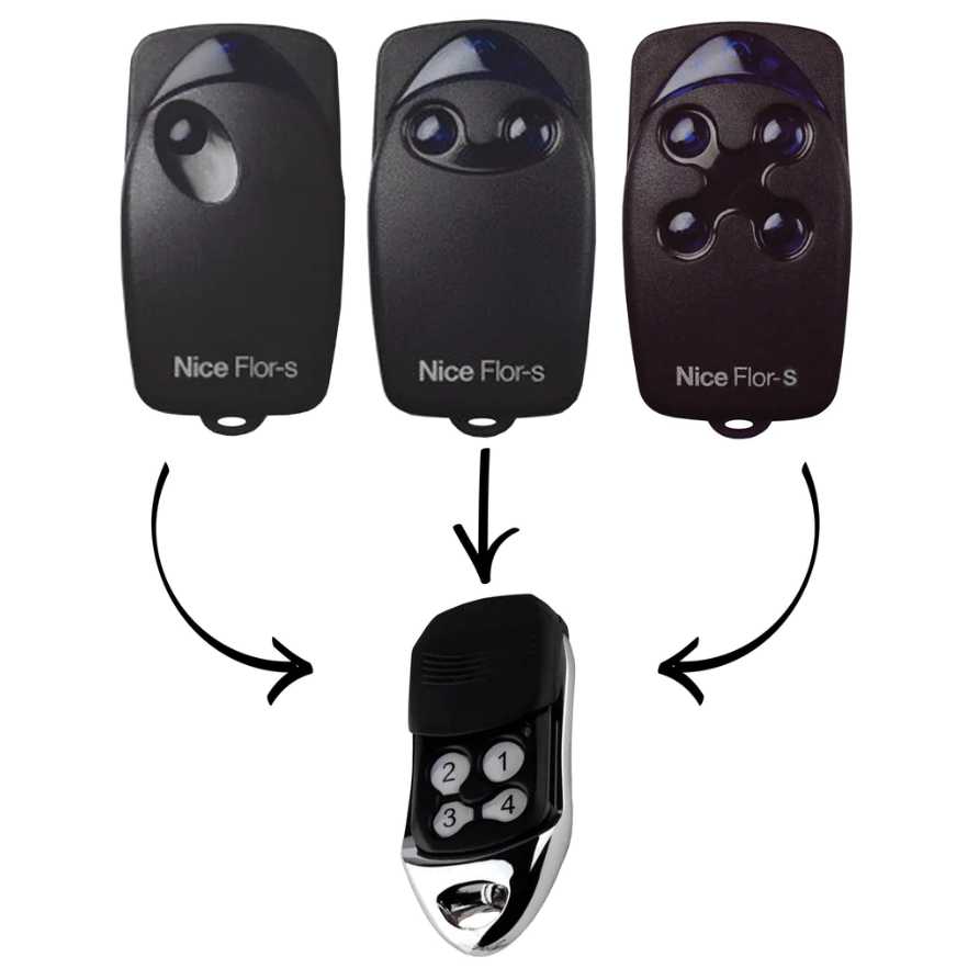 Nice Flor - S Garage Door Remote Control Replacement for 433mhz NICE FLO1R - S - AllTech