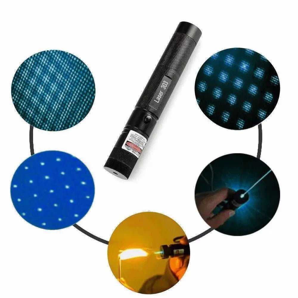 Rechargeable USB Laser light Pointer Pen Colour Blue 1mw for Outdoor Pet Toy Office Use - AllTech