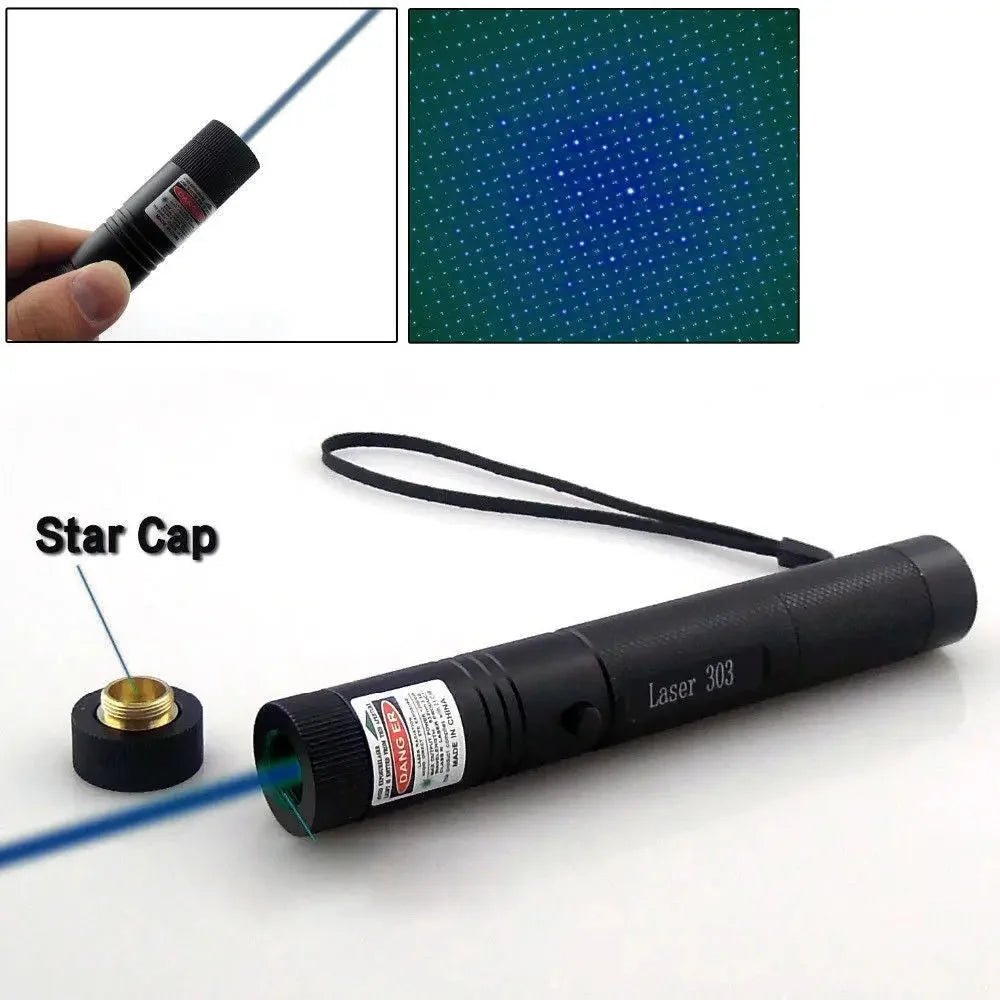 Rechargeable USB Laser light Pointer Pen Colour Blue 1mw for Outdoor Pet Toy Office Use - AllTech