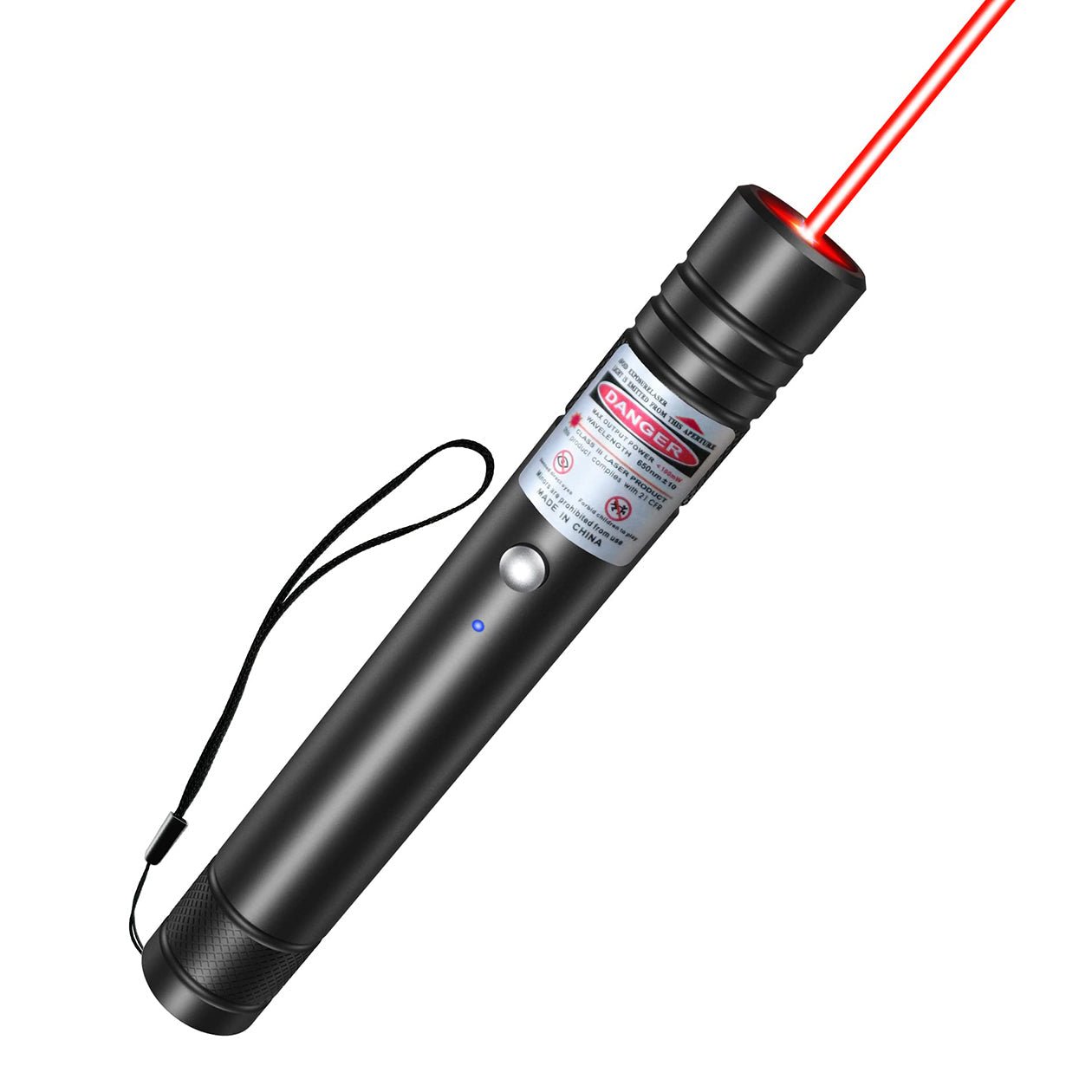 Red Laser Pointer USB Pen Battery Operated Visible Light for Pets Office Use - AllTech