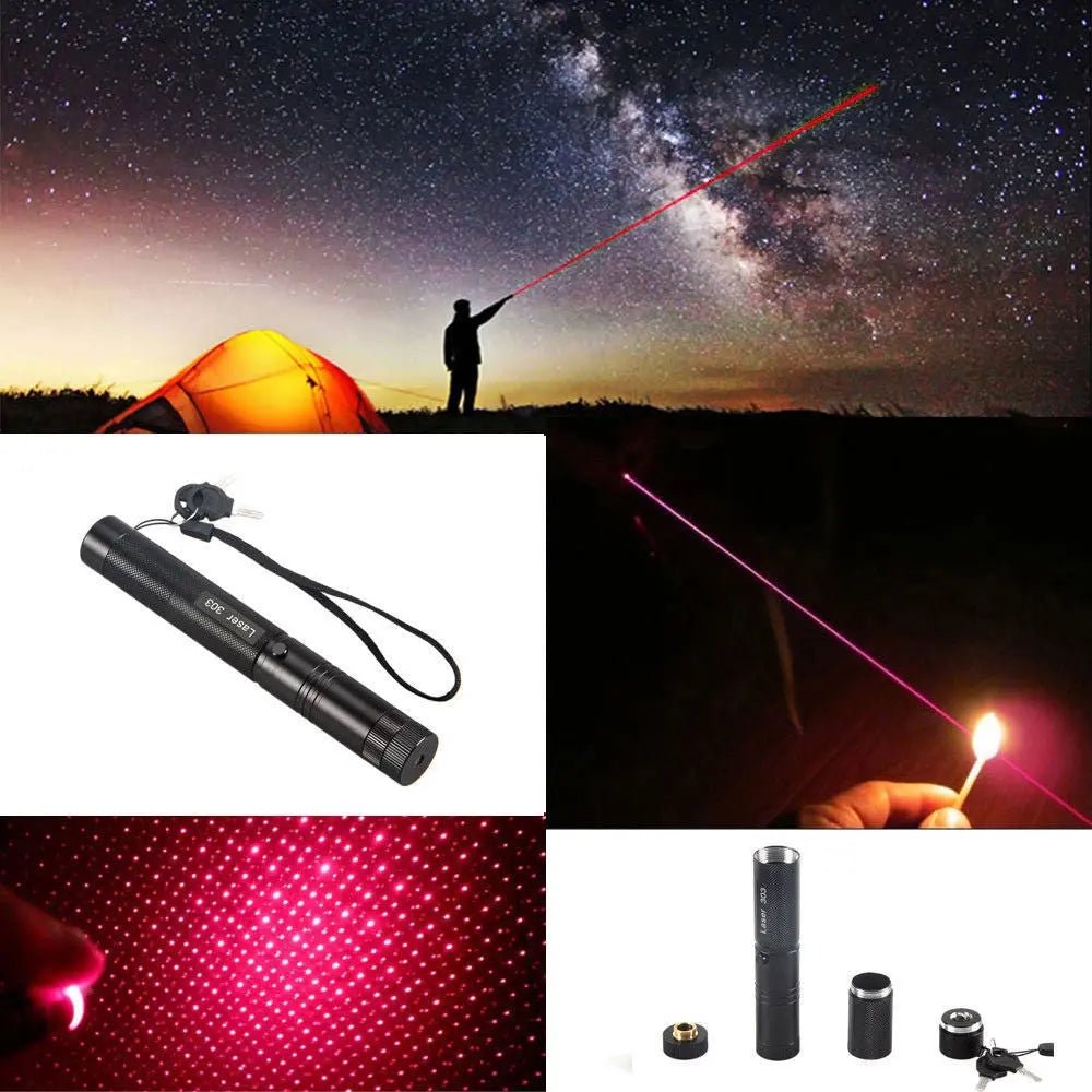 Red Laser Pointer USB Pen Battery Operated Visible Light for Pets Office Use - AllTech