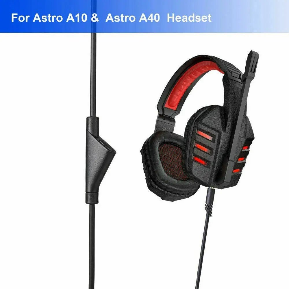 Replacement Cable for Astro A10 A40 Gaming Headset Audio Mute Aux 3.5mm Cord 2M - AllTech