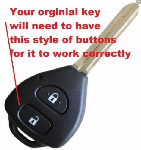 Replacement Remote Car Key Shell Suitable for Toyota Yaris 2005 - 2015 - AllTech