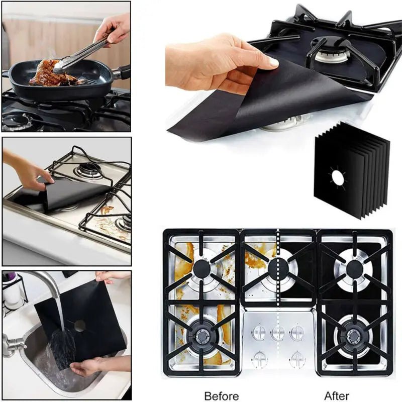 Reusable Non - stick Gas Stove top Heat - resistant Foil Cover Film Protector Liners - AllTech