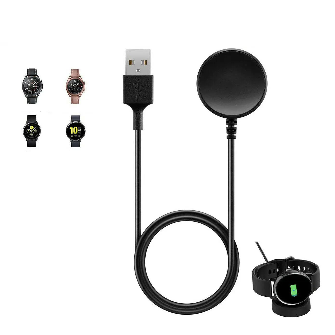 Samsung Galaxy Watch Active 1 2 Fast Charging USB Charger Dock Cradle Cable - AllTech