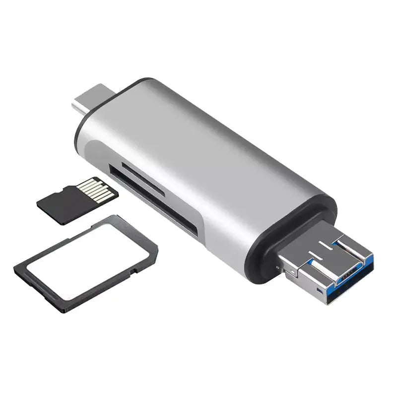 SD Card Reader OTG Adapter with USB 2.0 to Type C USB - C Micro/TF SD for Mac PC - AllTech