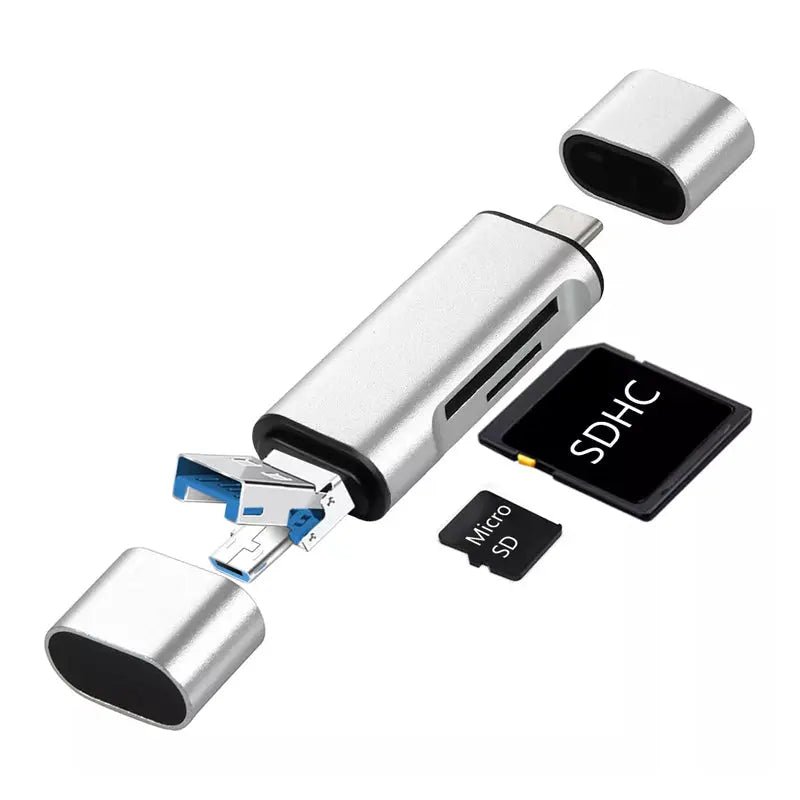 SD Card Reader OTG Adapter with USB 2.0 to Type C USB - C Micro/TF SD for Mac PC - AllTech