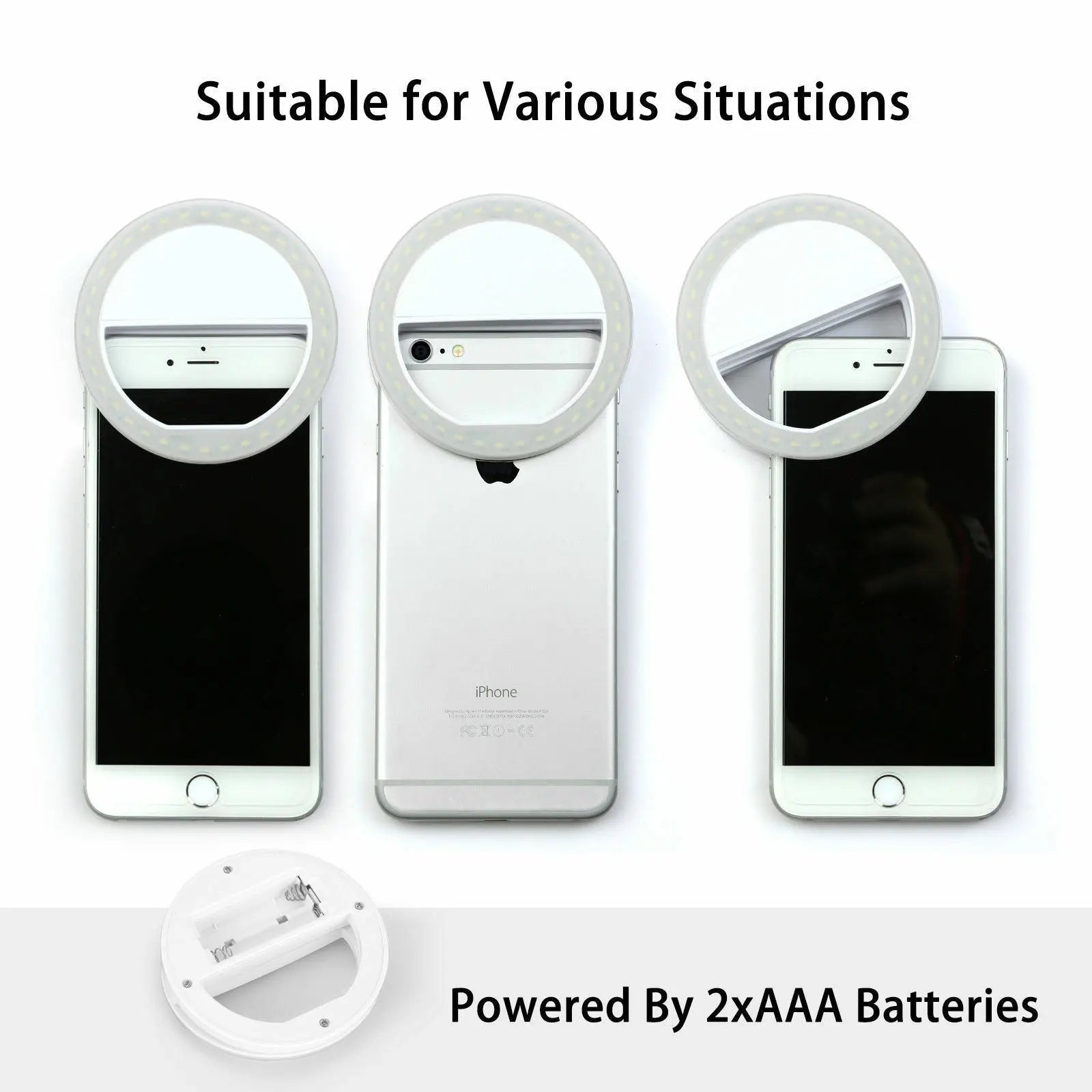 Selfie LED Ring Light 3 Mode Flash Camera Photography For iPhone Samsung LG - AllTech