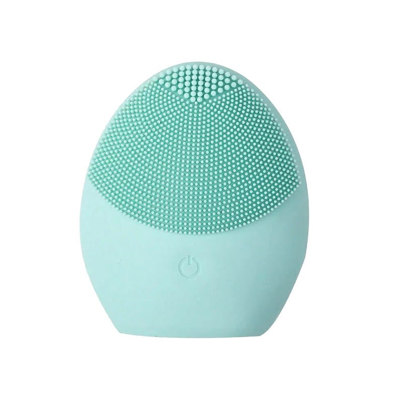 Silicone Facial Cleanse Brush Electric Ultrasonic Vibration Massage Pore Cleaner - AllTech