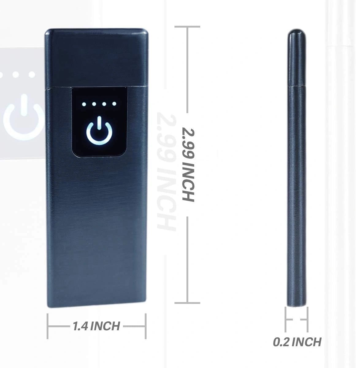 Smart Cigarette Lighter with Fingerprint Sensor Double Side Ignition - AllTech