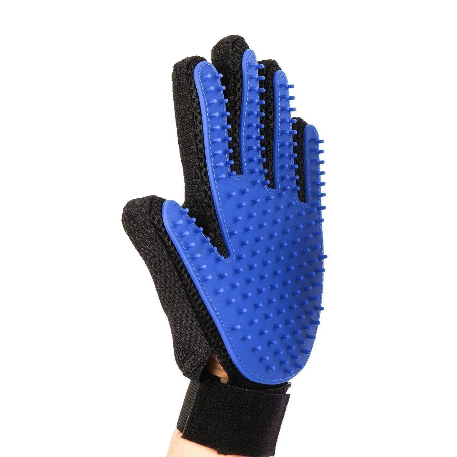 True Touch Five Finger De - Shedding Gloves Coat Brush Massager for Pet Grooming - AllTech