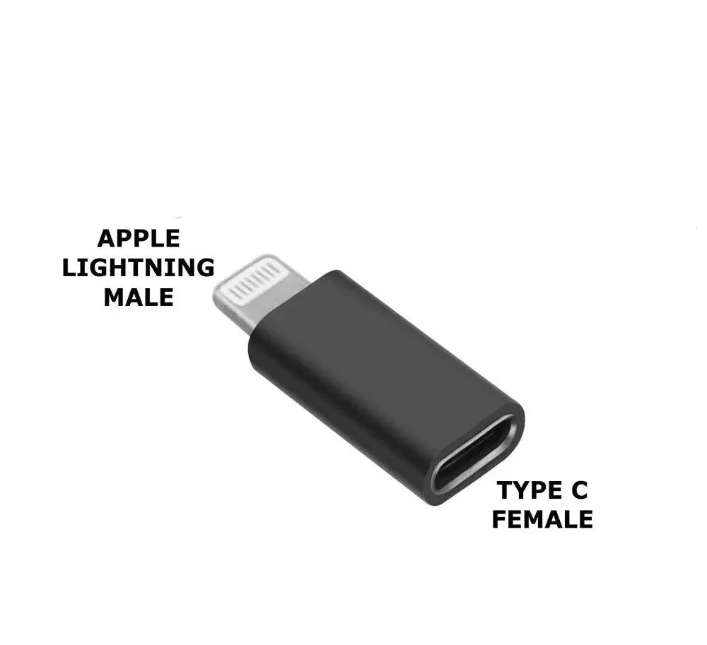 Type - C Female to 8 - Pin Male Adapter Charger Converter Compatible with iPhone iPad AU Stock Black - AllTech