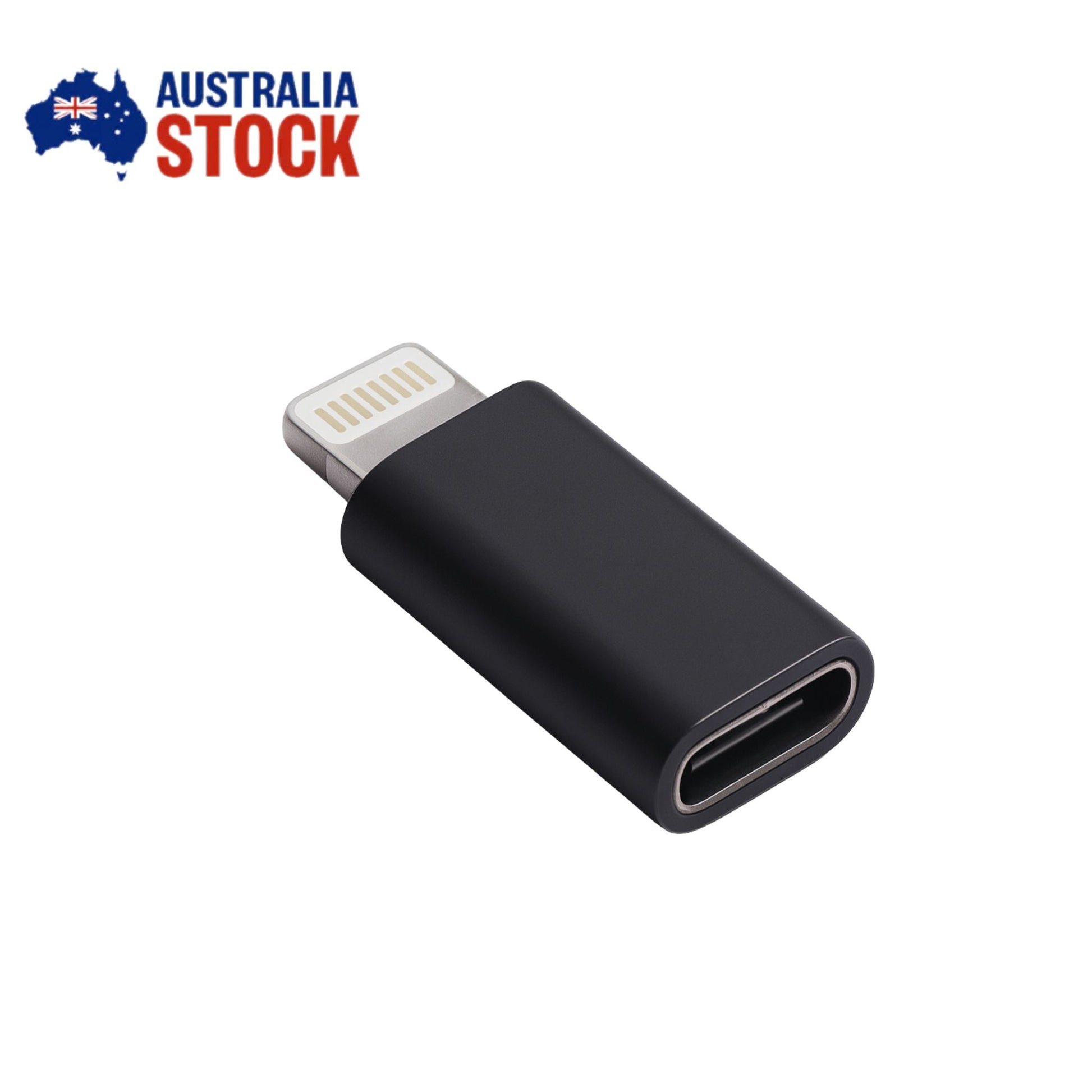 Type - C Female to 8 - Pin Male Adapter Charger Converter Compatible with iPhone iPad AU Stock Black - AllTech