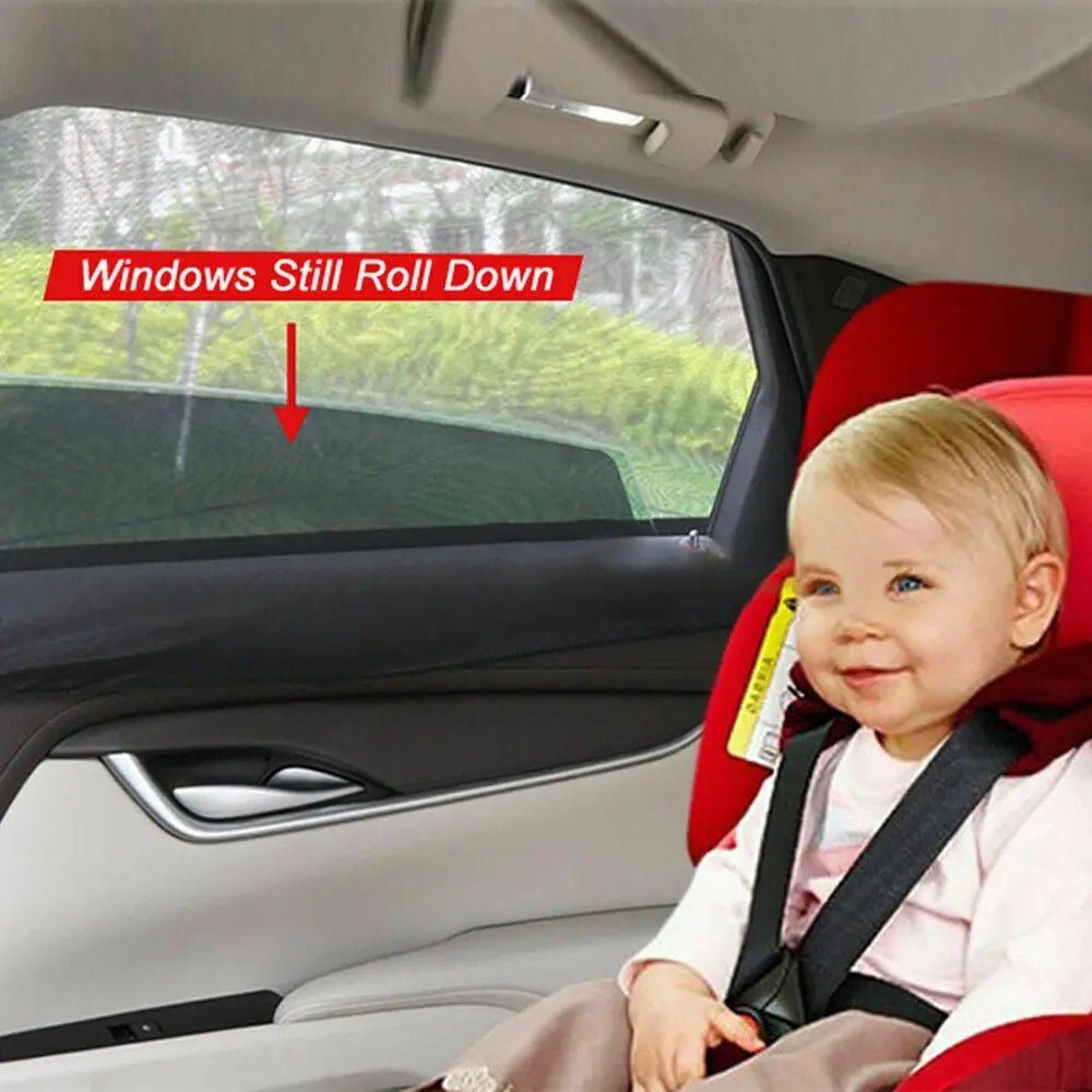 Universal Car Sun Shade 2pcs Rear Side Window Baby Kids Protection - AllTech