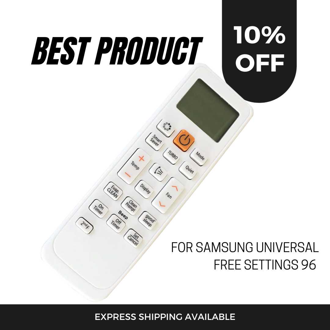 Universal Samsung Air Conditioner Replacement Remote Control Free Settings - AllTech