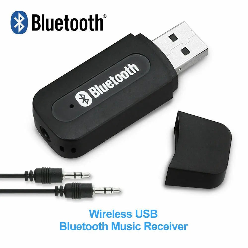 USB Bluetooth Audio Receiver Adaptor Wireless Music 3.5mm Dongle AUX A2DP Car - AllTech