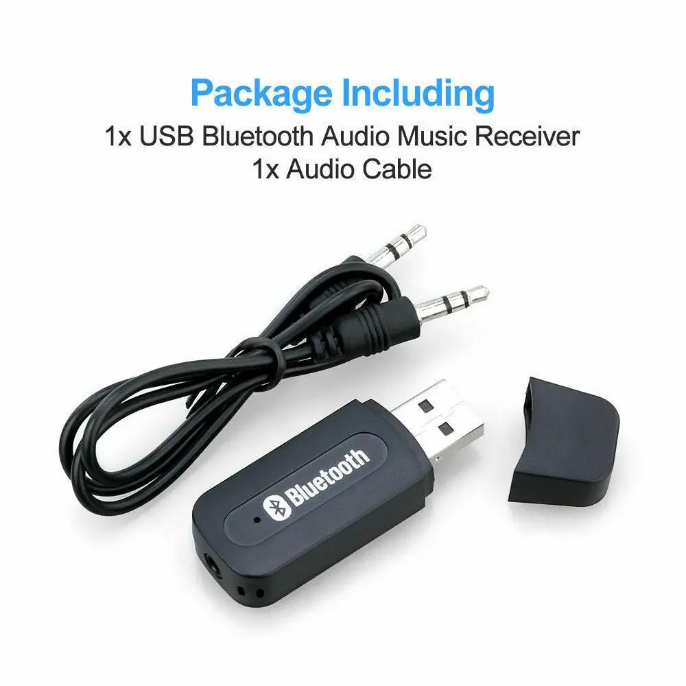 USB Bluetooth Audio Receiver Adaptor Wireless Music 3.5mm Dongle AUX A2DP Car - AllTech