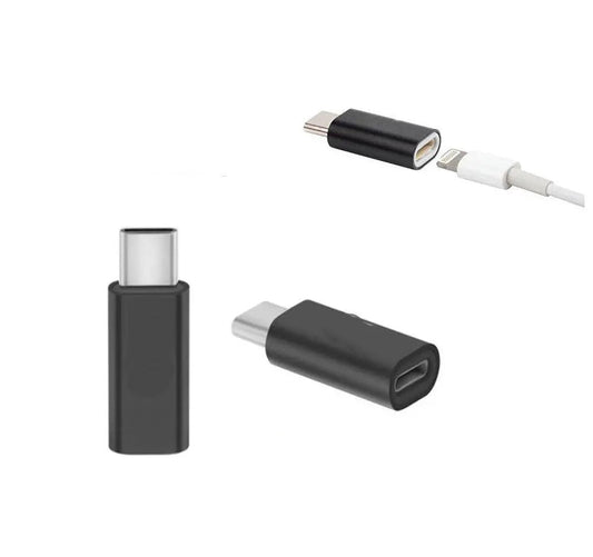 USB Type - C Male Connector to Apple 8 - PIN Female Adapter Charge and Data Transfer - AllTech