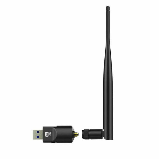 USB Wireless WIFI Adapter AC1200 High Power AC Long Range 802.11AC 5dBi Antenna - AllTech