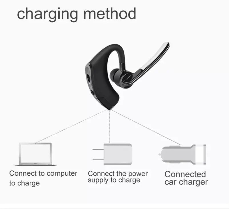 V8 Single Ear Wireless HD Bluetooth Earpiece 4.0 with Noise - cancelling Mic - AllTech