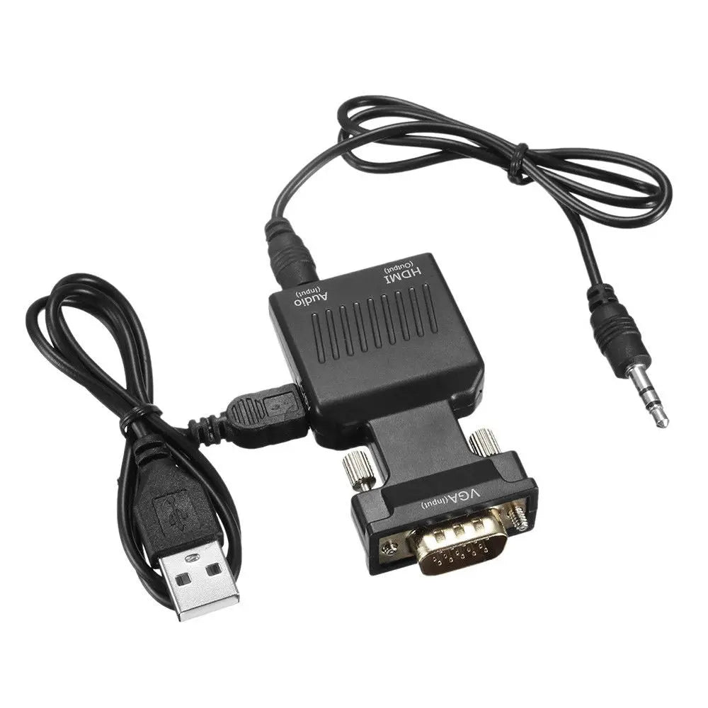 VGA to HDMI VGA Male with Audio HD to HDMI Female Adapter 1080P Video Output - AllTech
