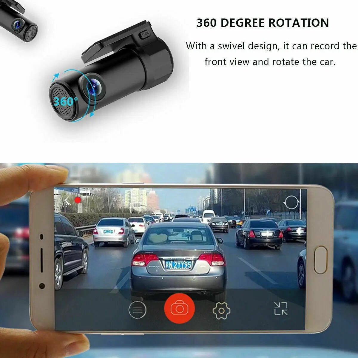 Wi - Fi Car DVR Camera 1080P 170° FHD Lens Dash Cam Video Recorder Cam APP - AllTech
