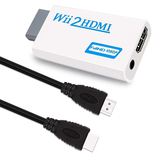 Wii To HDMI Converter and 1M HDMI Cable Combo 1080p HD Video Output - AllTech