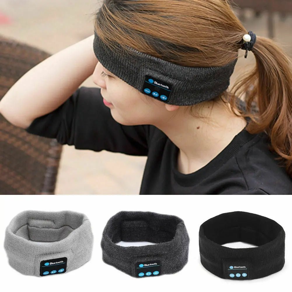 Wireless Sleep Earphone Headphone Headband Sports Bluetooth 5.0 with Stereo Mic - AllTech